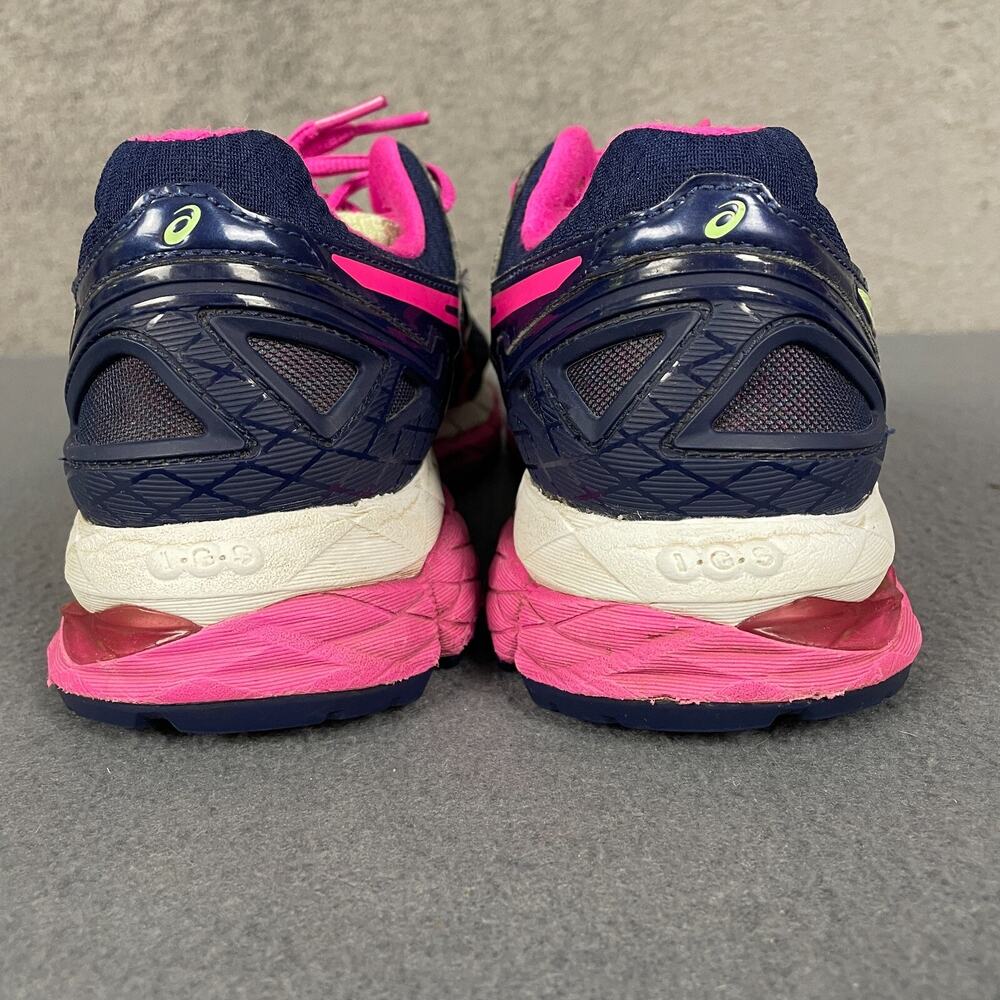Asics Gel-Kayano 22 Sneaker Women US 6.5 Navy Pink Lace-Up Running Shoes T597N - Picture 8 of 14